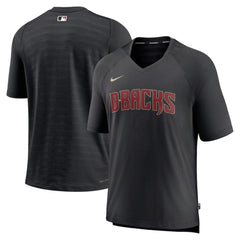 Arizona Diamondbacks Nike Authentic Collection Pregame Raglan Performance V-Neck T-Shirt - MLB