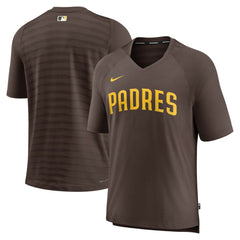 San Diego Padres Nike Authentic Collection Pregame Raglan Performance V-Neck T-Shirt - MLB