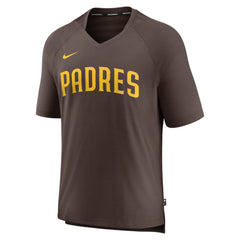 San Diego Padres Nike Authentic Collection Pregame Raglan Performance V-Neck T-Shirt - MLB