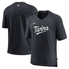 Minnesota Twins Nike Authentic Collection Pregame Raglan Performance V-Neck T-Shirt - MLB