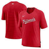 Washington Nationals Nike Authentic Collection Pregame Raglan Performance V-Neck T-Shirt - MLB