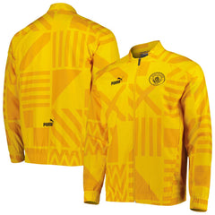 Manchester City Pre-Match Raglan Full-Zip Training Jacket Yellow | Puma Sale