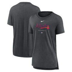 Atlanta Braves Nike Women's Authentic Collection Early Work Tri-Blend T-Shirt - MLB
