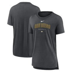 San Diego Padres Nike Women's Authentic Collection Early Work Tri-Blend T-Shirt - MLB