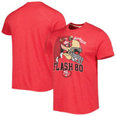 Jerry Rice San Francisco 49ers Homage Unisex Caricature Retired Player Tri-Blend T-Shirt Scarlet | NFL