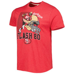 Jerry Rice San Francisco 49ers Homage Unisex Caricature Retired Player Tri-Blend T-Shirt Scarlet | NFL