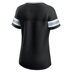 Las Vegas Raiders Women's Plus Size Original State Lace-Up T-Shirt Black | Fanatics
