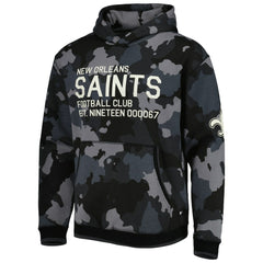 New Orleans Saints The Wild Collective Camo Pullover Hoodie Black | NFL