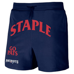 New England Patriots NFL x Staple Throwback Vintage Wash Fleece Shorts Navy | NFL