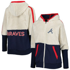Atlanta Braves G-III 4Her by Carl Banks Women's Shuffle It Raglan Full-Zip Hoodie - MLB