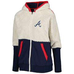 Atlanta Braves G-III 4Her by Carl Banks Women's Shuffle It Raglan Full-Zip Hoodie - MLB