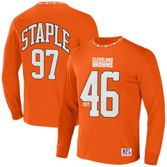 Cleveland Browns NFL x Staple Core Team Long Sleeve T-Shirt Orange | NFL