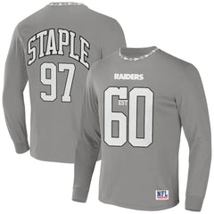 Las Vegas Raiders NFL x Staple Core Team Long Sleeve T-Shirt Gray | NFL