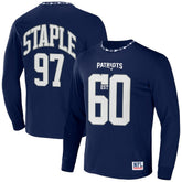 New England Patriots NFL x Staple Core Team Long Sleeve T-Shirt Navy | NFL