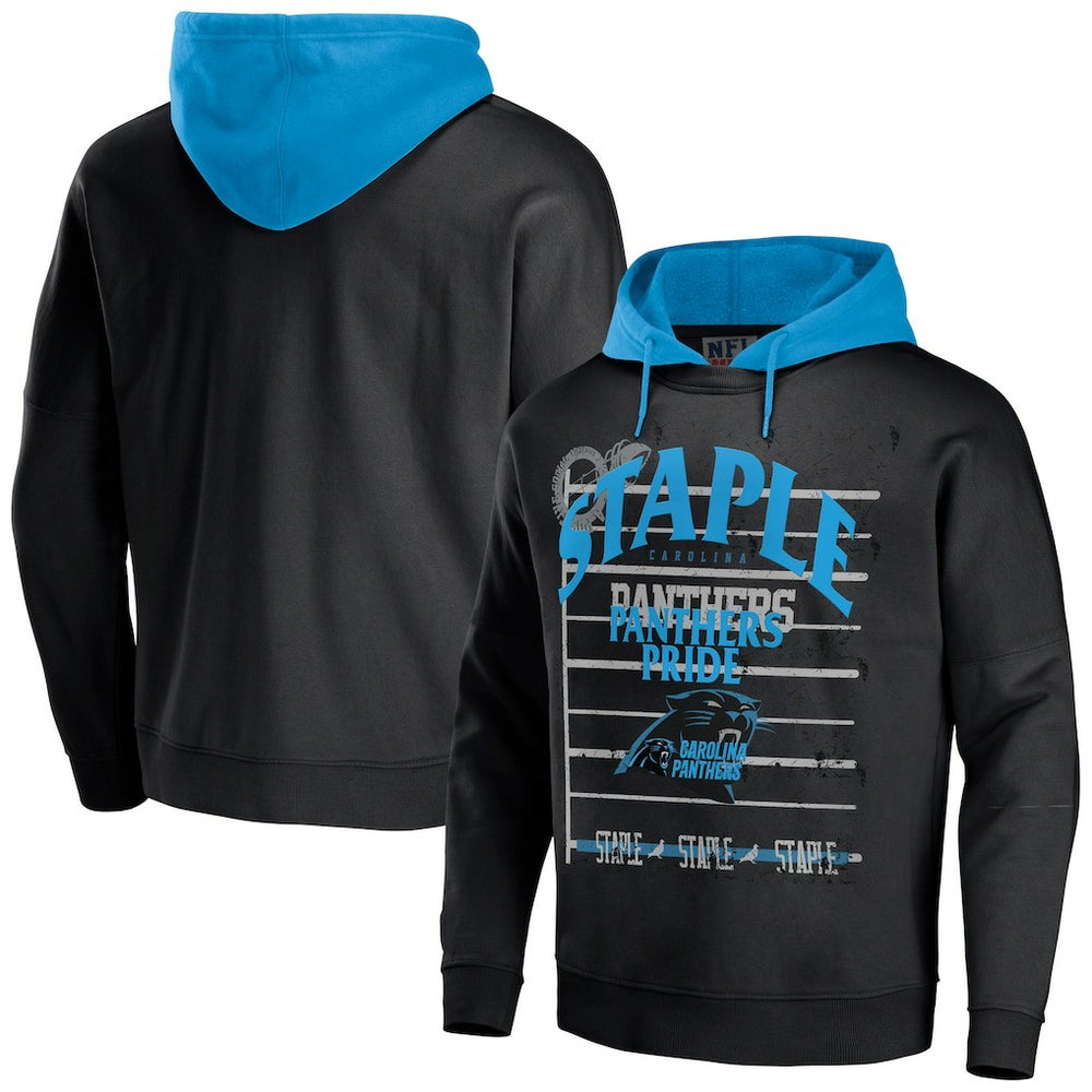 Carolina Panthers NFL x Staple Throwback Vintage Wash Pullover Hoodie Black | NFL