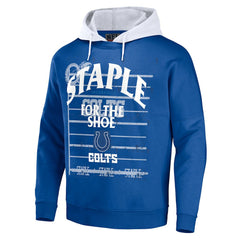 Indianapolis Colts NFL x Staple Throwback Vintage Wash Pullover Hoodie Blue | NFL