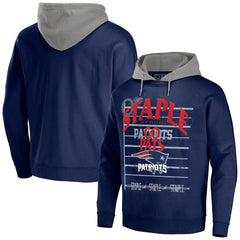 New England Patriots NFL x Staple Throwback Vintage Wash Pullover Hoodie Navy | NFL