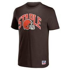 Cleveland Browns NFL x Staple Logo Lockup T-Shirt Brown | NFL