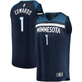 Anthony Edwards Minnesota Timberwolves 2021/22 Fast Break Replica Jersey Icon Edition Navy - NBA