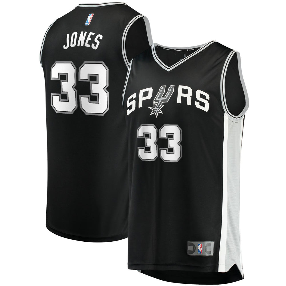 Tre Jones San Antonio Spurs Fast Break Replica Jersey Icon Edition Black - NBA