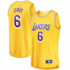 LeBron James Los Angeles Lakers 2021/22 Fast Break Replica Jersey Icon Edition Gold - NBA
