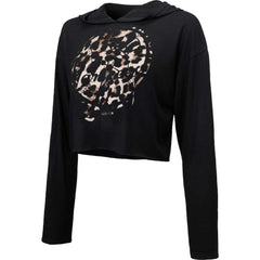 New York Yankees Majestic Threads Women's Leopard Cropped Hoodie - MLB