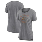 Cleveland Cavaliers Women's Heritage Tri-Blend T-Shirt Heather Gray - NBA