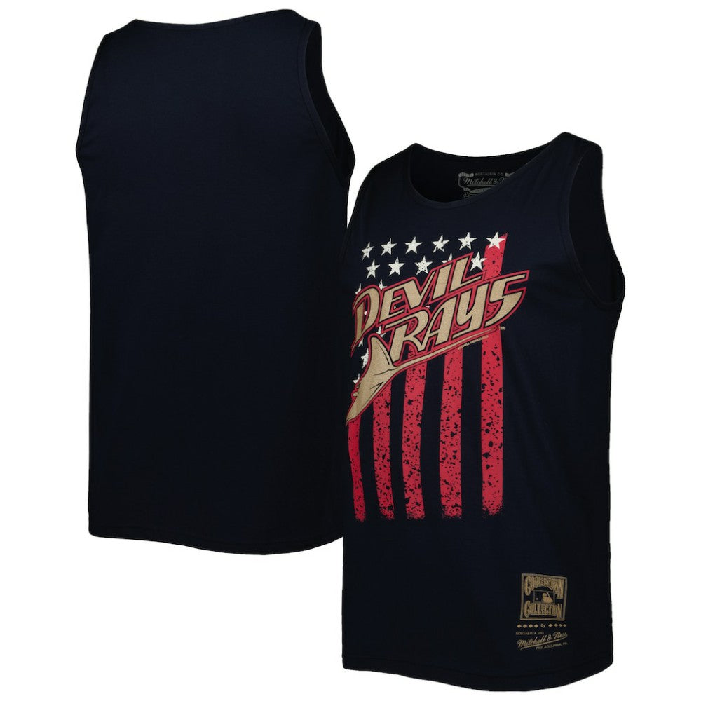 Tampa Bay Rays Mitchell & Ness Cooperstown Collection Stars and Stripes Tank Top - MLB
