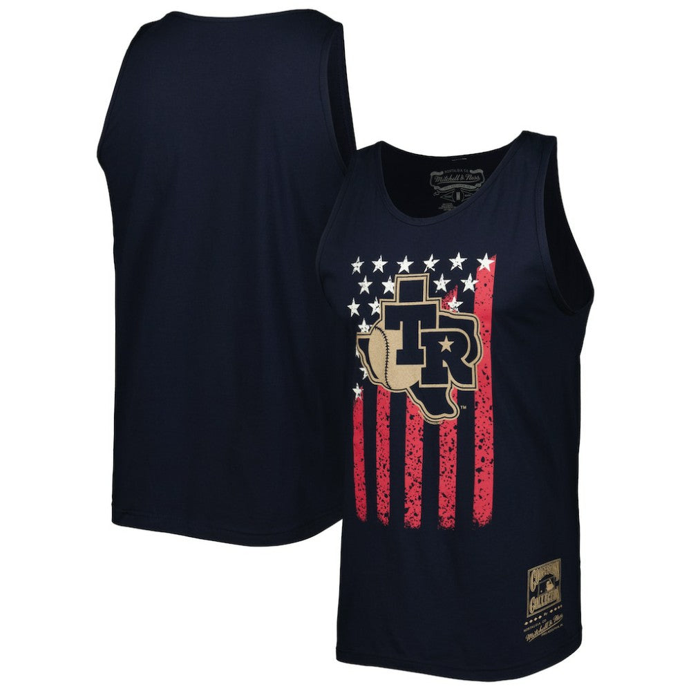 Texas Rangers Mitchell & Ness Cooperstown Collection Stars and Stripes Tank Top - MLB