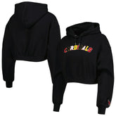 Arizona Cardinals The Wild Collective Women's Cropped Pullover Hoodie Black | NFL