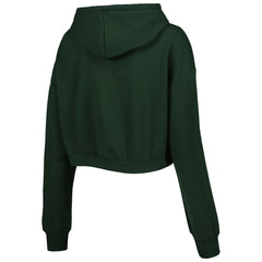 Green Bay Packers The Wild Collective Women's Cropped Pullover Hoodie Green | NFL