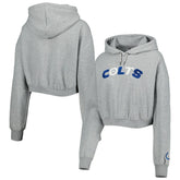 Indianapolis Colts The Wild Collective Women's Cropped Pullover Hoodie Gray | NFL