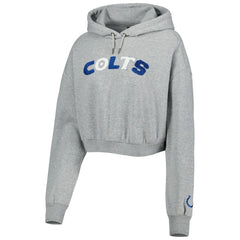 Indianapolis Colts The Wild Collective Women's Cropped Pullover Hoodie Gray | NFL