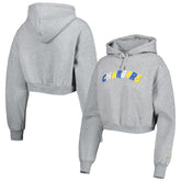 Los Angeles Chargers The Wild Collective Women's Cropped Pullover Hoodie Gray | NFL