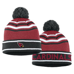 Arizona Cardinals WEAR by Erin Andrews Women's Colorblock Cuffed Knit Hat with Pom and Scarf Set Cardinal | NFL