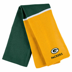 Green Bay Packers WEAR by Erin Andrews Women's Colorblock Cuffed Knit Hat with Pom and Scarf Set Green | NFL
