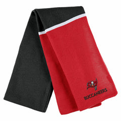 Tampa Bay Buccaneers WEAR by Erin Andrews Women's Colorblock Cuffed Knit Hat with Pom and Scarf Set Red | NFL