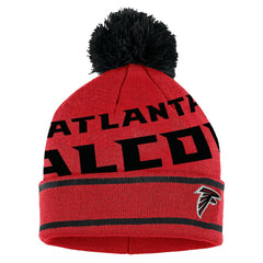 Atlanta Falcons WEAR by Erin Andrews Women's Double Jacquard Cuffed Knit Hat with Pom and Gloves Set Red | NFL