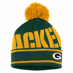 Green Bay Packers WEAR by Erin Andrews Women's Double Jacquard Cuffed Knit Hat with Pom and Gloves Set Green | NFL