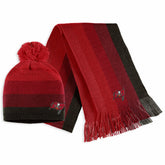 Tampa Bay Buccaneers WEAR by Erin Andrews Women's Ombre Pom Knit Hat and Scarf Set Red | NFL