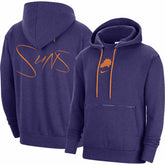 Phoenix Suns Courtside Versus Flight Pullover Hoodie Heather Purple - NBA