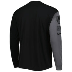 Brooklyn Nets Courtside Versus Flight MAX90 Long Sleeve T-Shirt Black - NBA