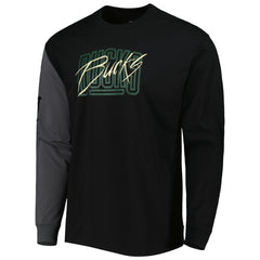 Milwaukee Bucks Courtside Versus Flight MAX90 Long Sleeve T-Shirt Black - NBA