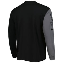 Milwaukee Bucks Courtside Versus Flight MAX90 Long Sleeve T-Shirt Black - NBA