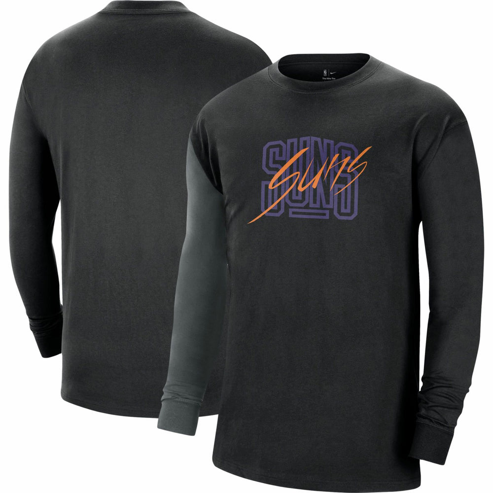 Phoenix Suns Courtside Versus Flight MAX90 Long Sleeve T-Shirt Black - NBA