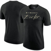 Milwaukee Bucks Courtside Versus Flight Max90 T-Shirt Heather Black - NBA