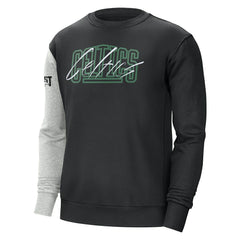 Boston Celtics Courtside Versus Force & Flight Pullover Sweatshirt Black/Heather Gray - NBA