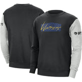 Golden State Warriors Courtside Versus Force & Flight Pullover Sweatshirt Black/Heather Gray - NBA
