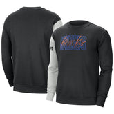 New York Knicks Courtside Versus Force & Flight Pullover Sweatshirt Black/Heather Gray - NBA