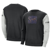 Phoenix Suns Courtside Versus Force & Flight Pullover Sweatshirt Black/Heather Gray - NBA
